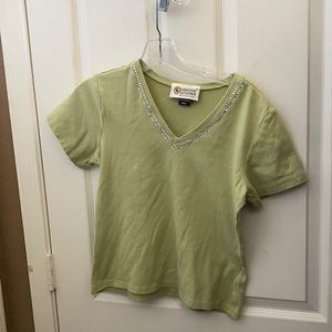 FINAL MARKDOWN Ladies’ Christine Alexander Embellished V-neck Tee (S)